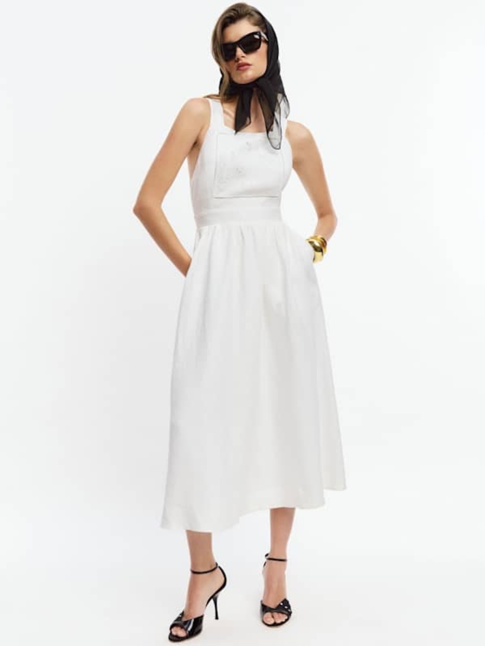 REFORMATION Orson Linen Midi Dress